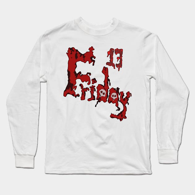 Friday 13 Long Sleeve T-Shirt by White cloth